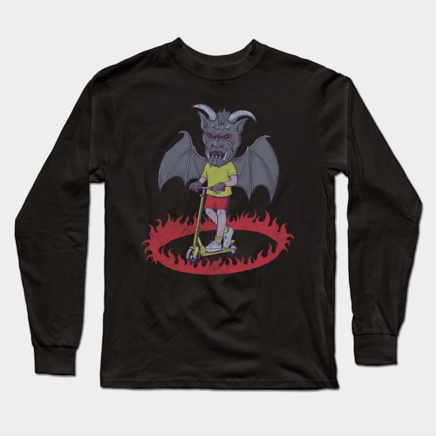 Demon Kid Ring Of Fire Long Sleeve T-Shirt by RGB Ginger